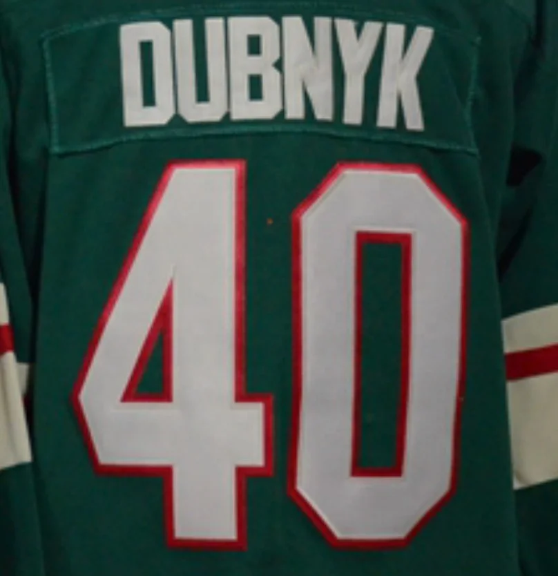 Игровая футболка команды Minnesota Devan Dubnyk высшего качества
