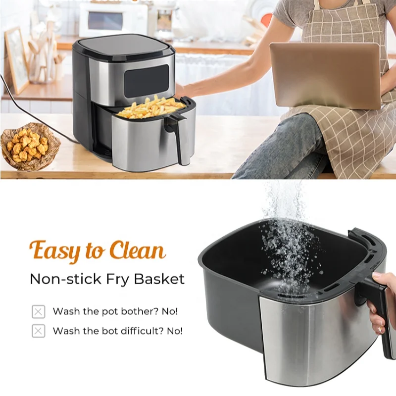 march expo 2023 glass airfry wifi electric potato fryer airfrayer