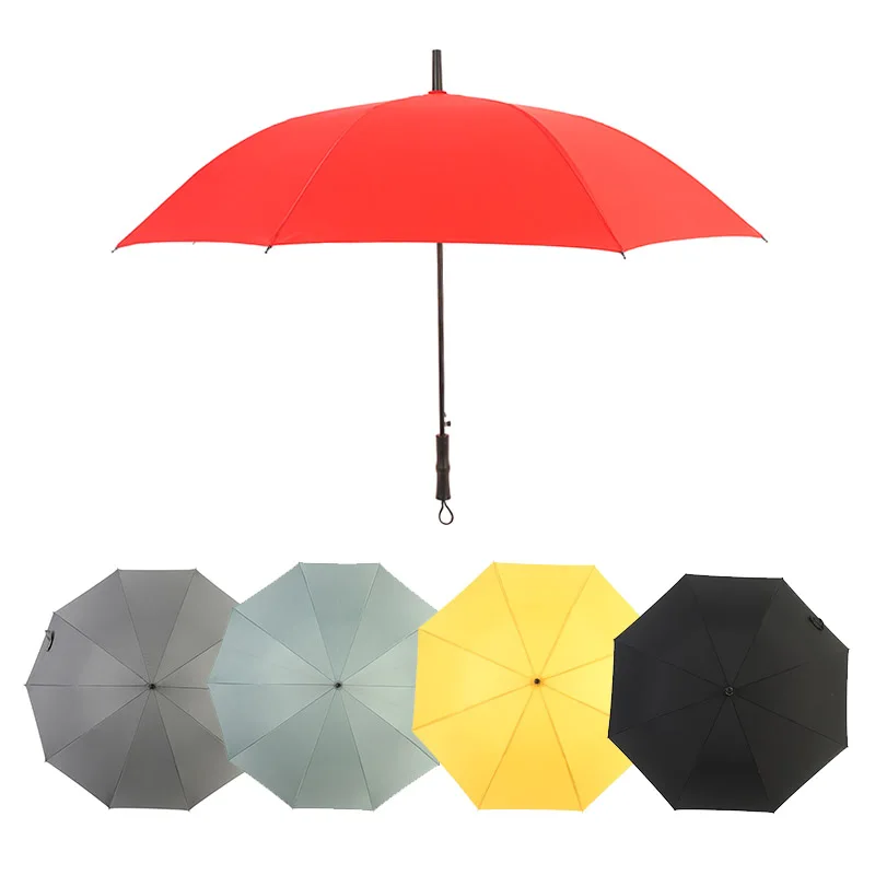 Cheap price red umbrella metal shaft big size with wind proof straight umbrella