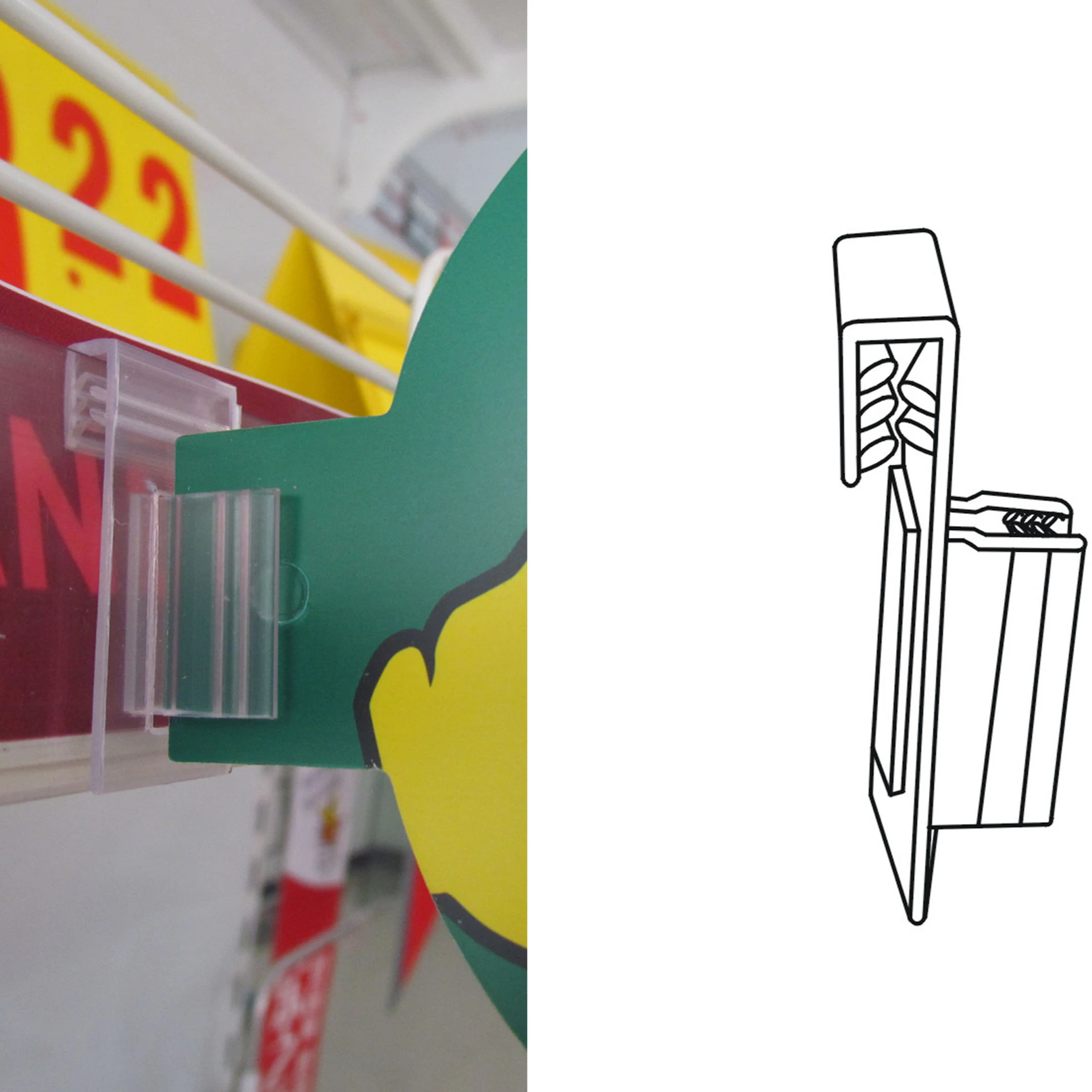 Hot Sale Plastic Gripper Shelf Talker For Promotion Display