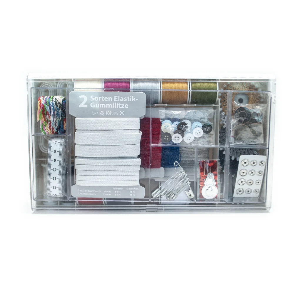 Custom folding sewing box with thread needle scissor thimble