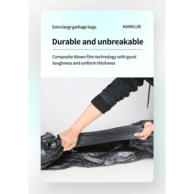 Black Trash Fold Custom Black Biodegradable Roll Manufacturers Plastic Garbage Bags