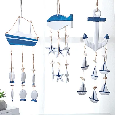 
Cheap Mediterranean Wooden Hanging Crafts Home Door Window Wall Decoration For Sale 