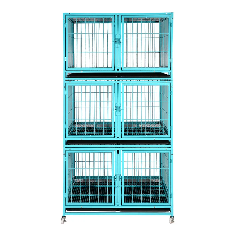 Multi Sizes Large Metal Mesh Pet Cage Carriers Outdoor House Crate Pet Cage Dog Kennels