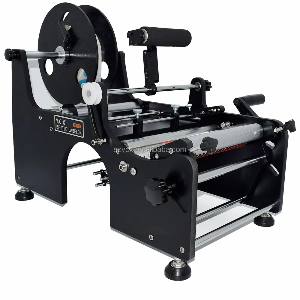 
Big Bottle Label Applicator Machine Manual Wine Round Bottle Labeler Machine TB-26S 