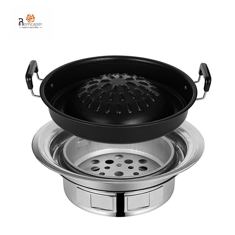 The New Multicolor Bbq Grills For Garden Charcoal Cast Iron Table Top Barbecue Grill Stoves Bbq Tools Circular Barbeque