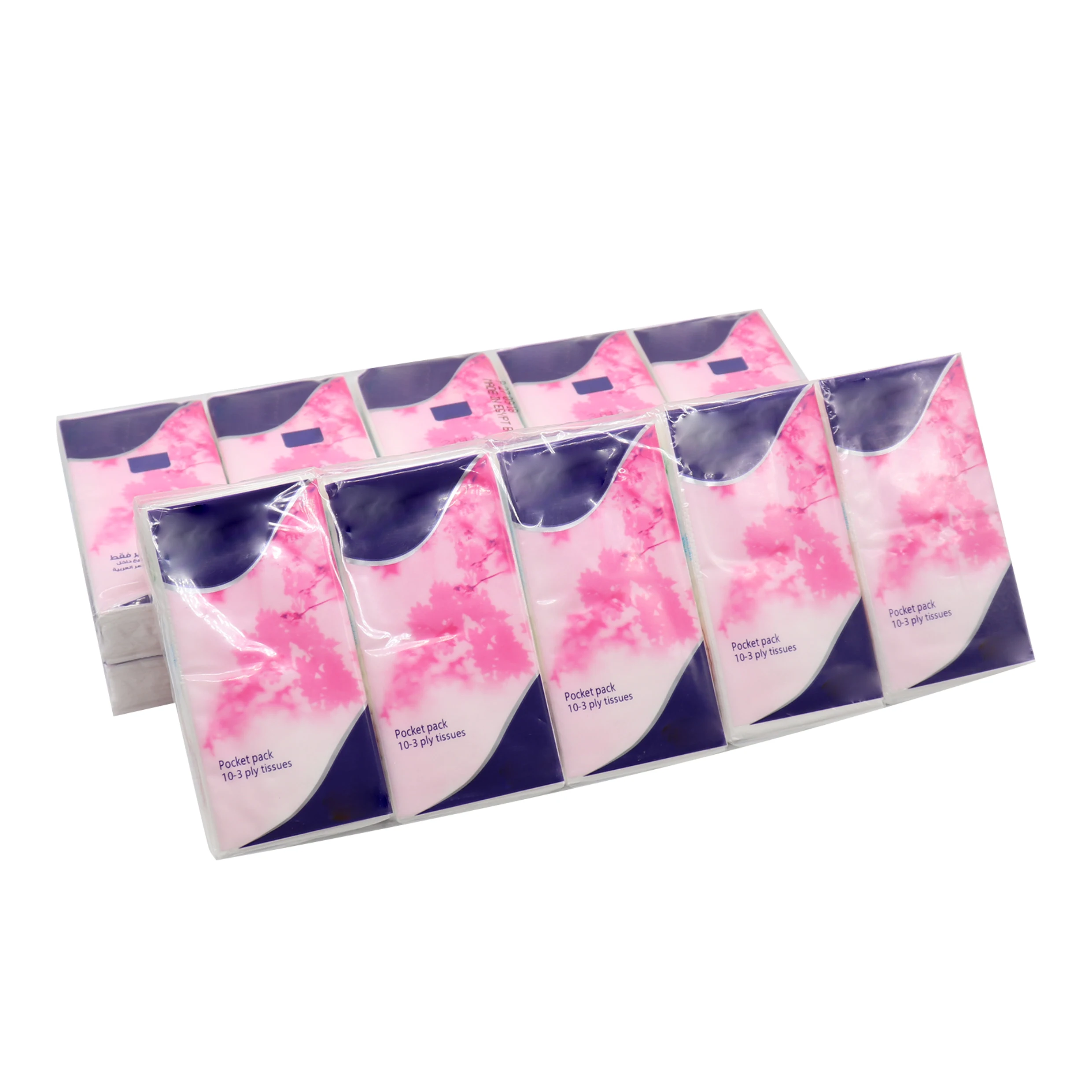 Wholesale Factory Facial Paper 3 Ply 10 Sheets Paper Serviettes Pocket Facial Tissue Mini Pocket Tissue Paper