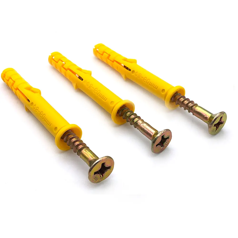 OEM screw with nylon anchor plastic sleeve wall electrical plugs nylon wall plug