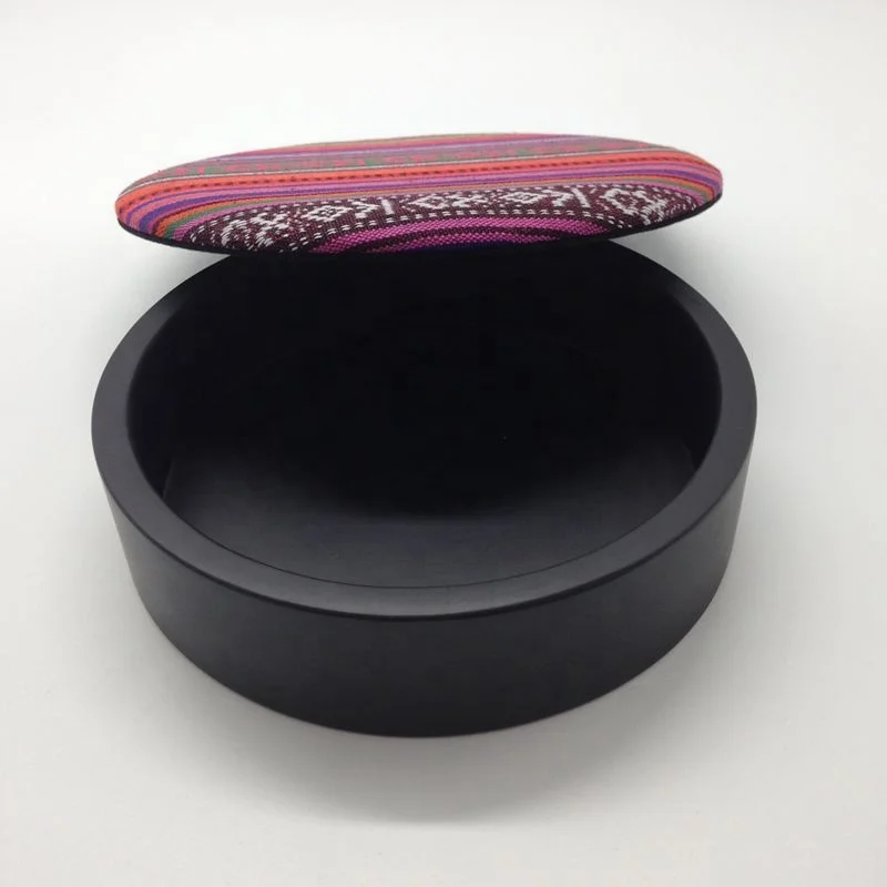 
High Quality Wooden Box Round Shape Arabic Bank Gift Box for Ramadan 