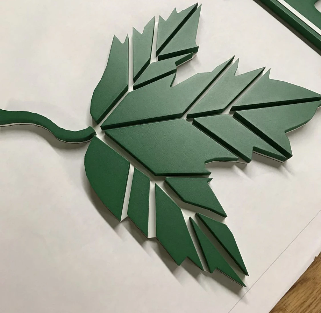 New design stick on wall laser cut out baked enamel acrylic and PVC engraved business sign