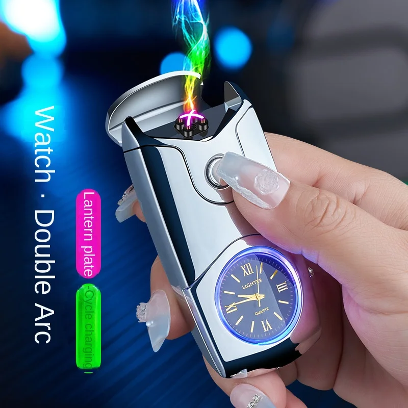 Классический дизайн Плазменные умные часы USB перезаряжаемая Электронная зажигалка деловой подарок для мужчин с опцией OEM