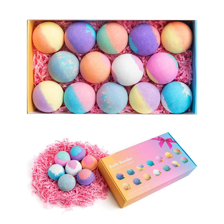 
Hot Sales 14PCS bath bombs aromatherapy with Vegan Natural Essential Oils Perfect for Moisturize bath bombs adult  (1600187585668)