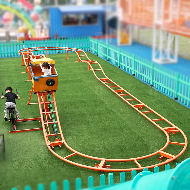 Mini Roller Coaster Amusement Park Equipment Ride-On Amusement Unpowered Roller Coaster For Sale
