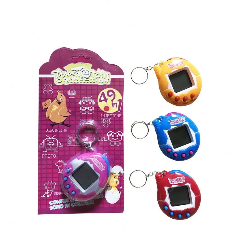Electronic Virtual Pet Game tamagotchi With Keychain Function