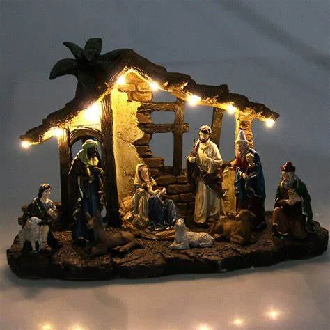 Large Nativity 3 pieces Virgin Mary, Joseph and Baby Jesus Outdoor Statue