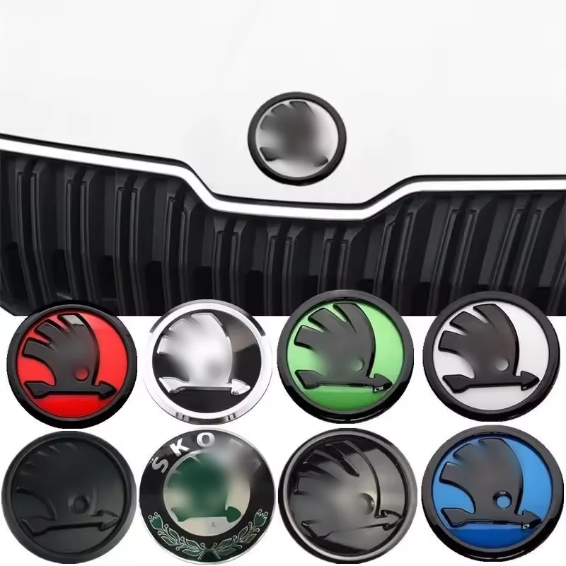 Значок Skoda 90 мм 80 автомобильные наклейки для OCTAVIA RAPID FABIA YETI SUPERB KAMIQ SCALA virs крышка капота Передняя Задняя эмблема багажника