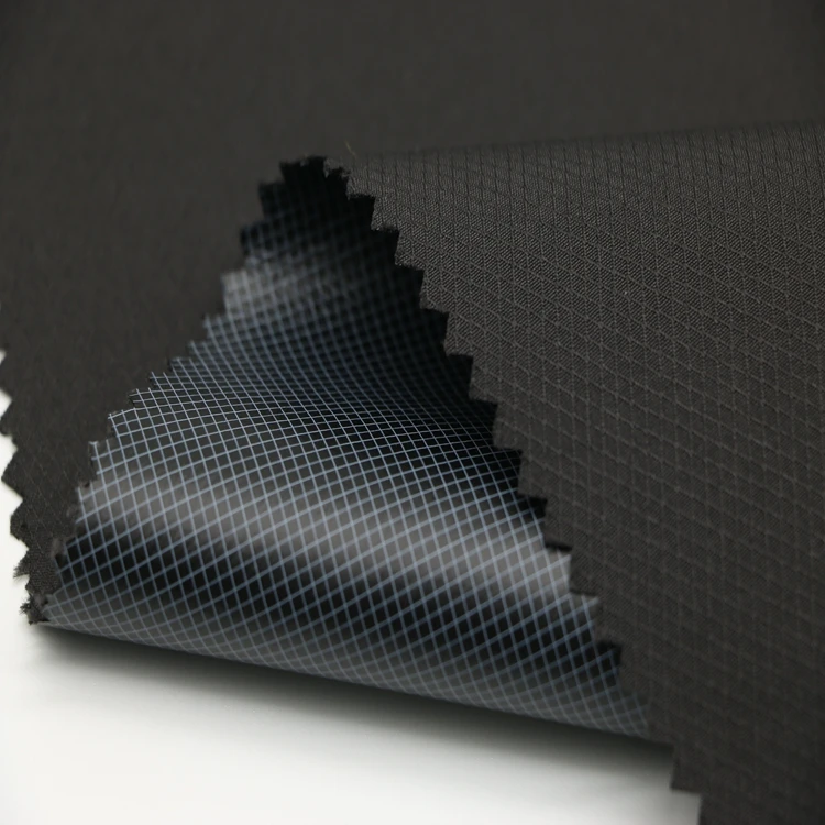 Diamond style jacquard pongee with print tpu membrane fabric