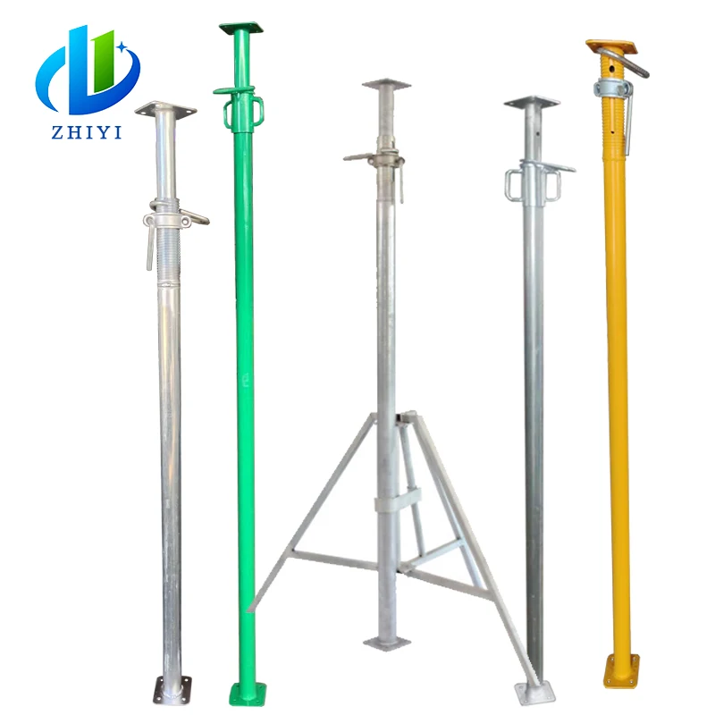 adjustable pole screw jack stands 5m steel prop price for construction concrete slab formwork wall flooring support props jack