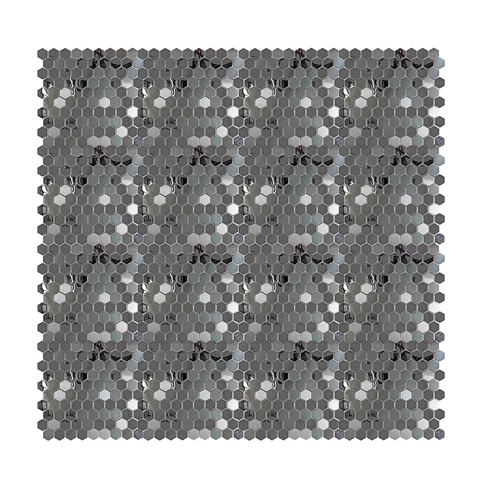 Square mosaic tile for background decoration Factory price metal mosaic stone mosaic tile