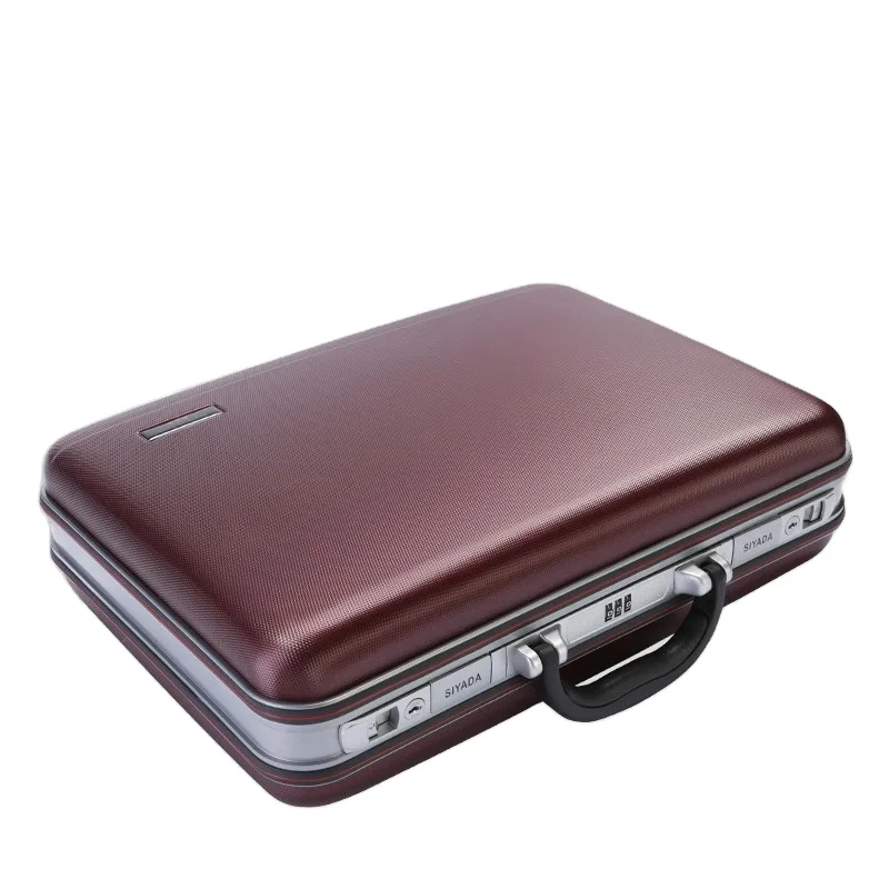 WETRUST 18' inch High Quality Black DARK RED Computer Document Organizer Hard Case Storage Laptop Briefcase Bags for business