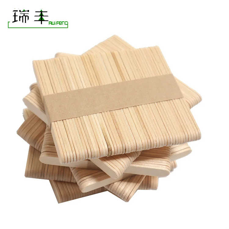 bulk branding birch round edge wooden ice cream stick