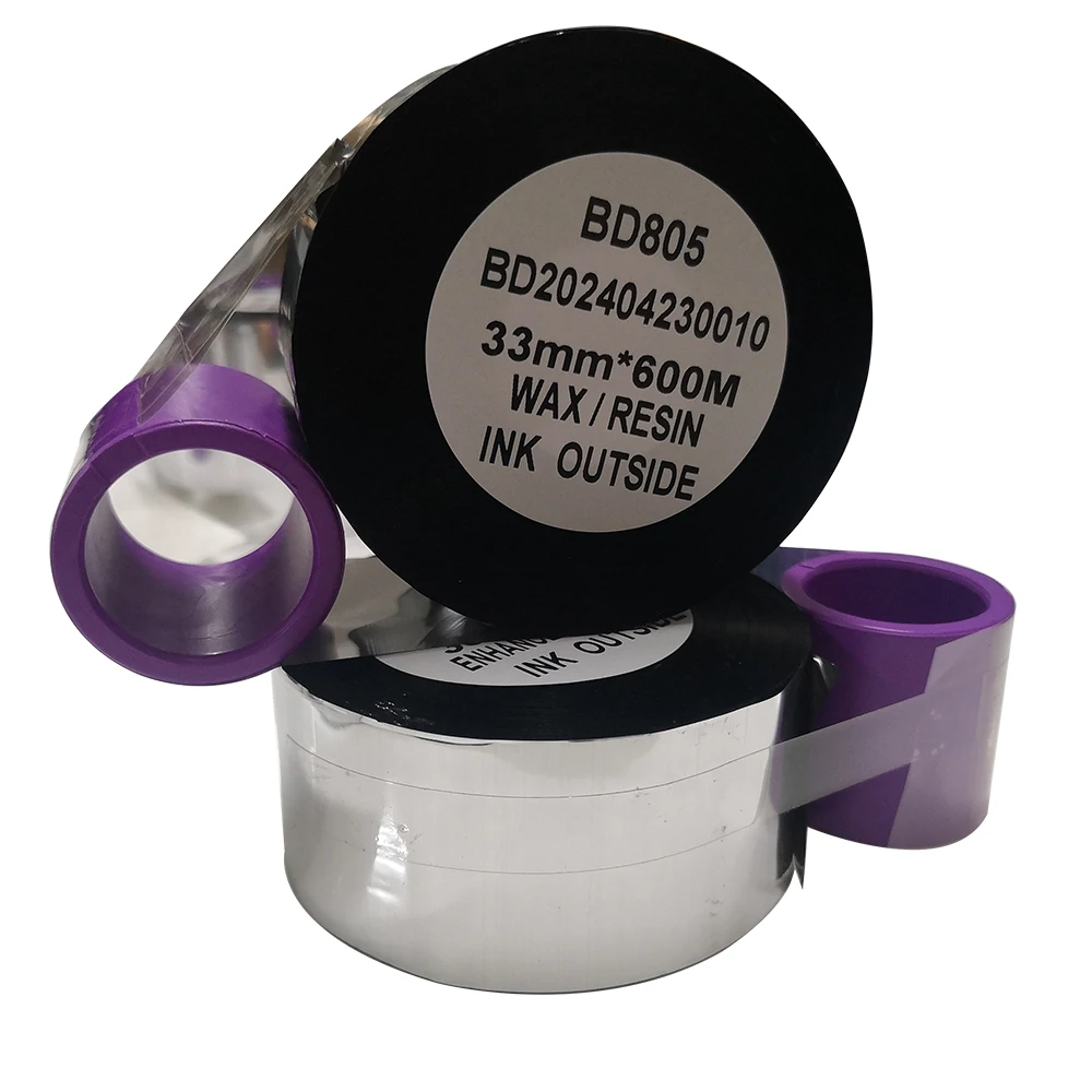 TTO thermal ribbon wax/resin 33mm 55mm thermal transfer overprinter ribbon