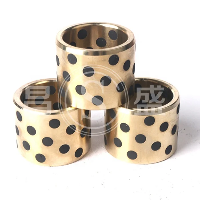 Graphite Plug Lubricant Flat Bushing JDB Oilless Self Lubricating 500# SP Sliding Brass Bearing Bushing