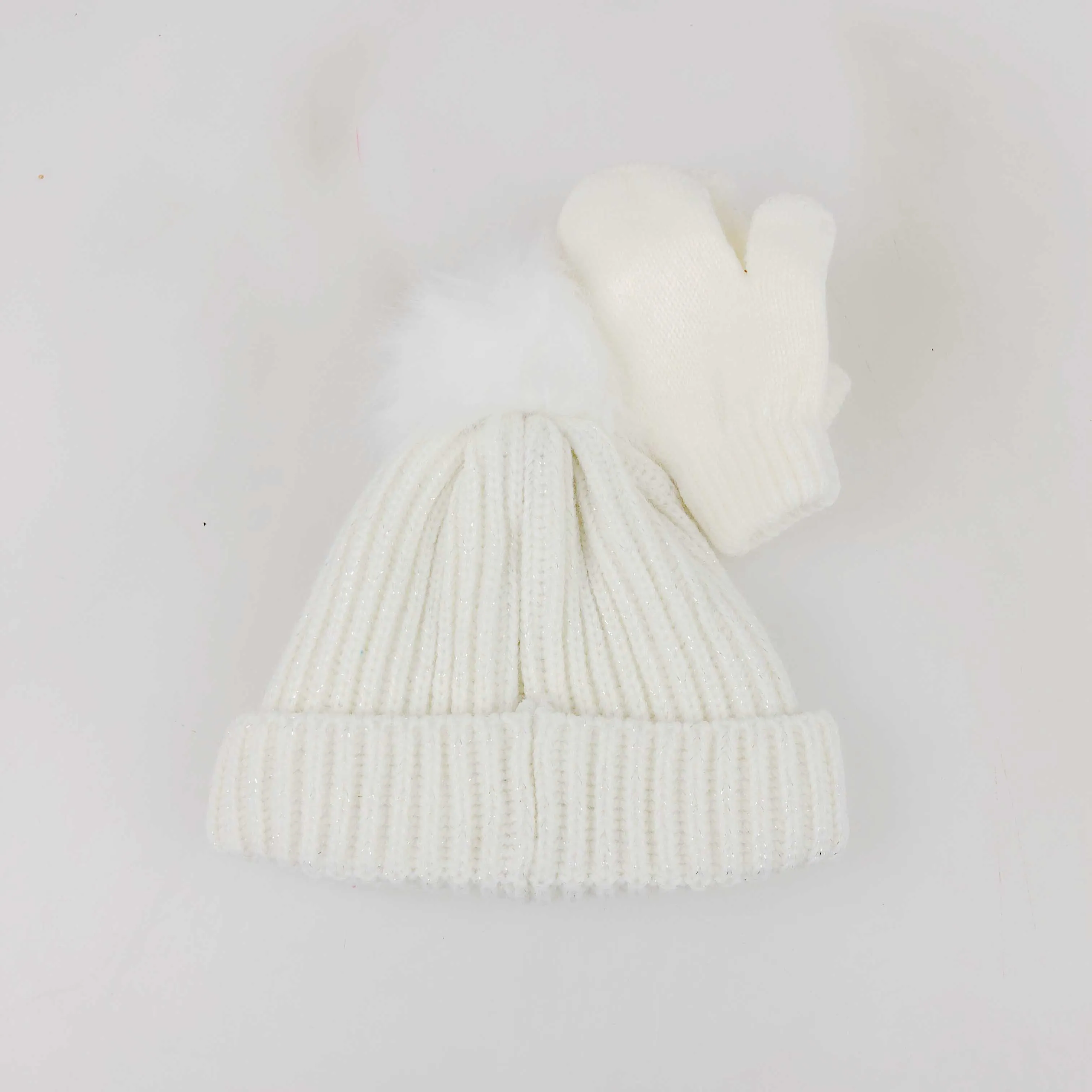 Villus Custom funny jacquard pattern children earflap winter hat kids beanies hat with  knitted pom