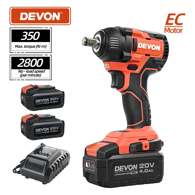 DEVON 5733-Li-20S2PLUS Lithium Battery Big Discount Torque Wrench Power Wrench Cordless Impact 20V High Torque Electric Wrench