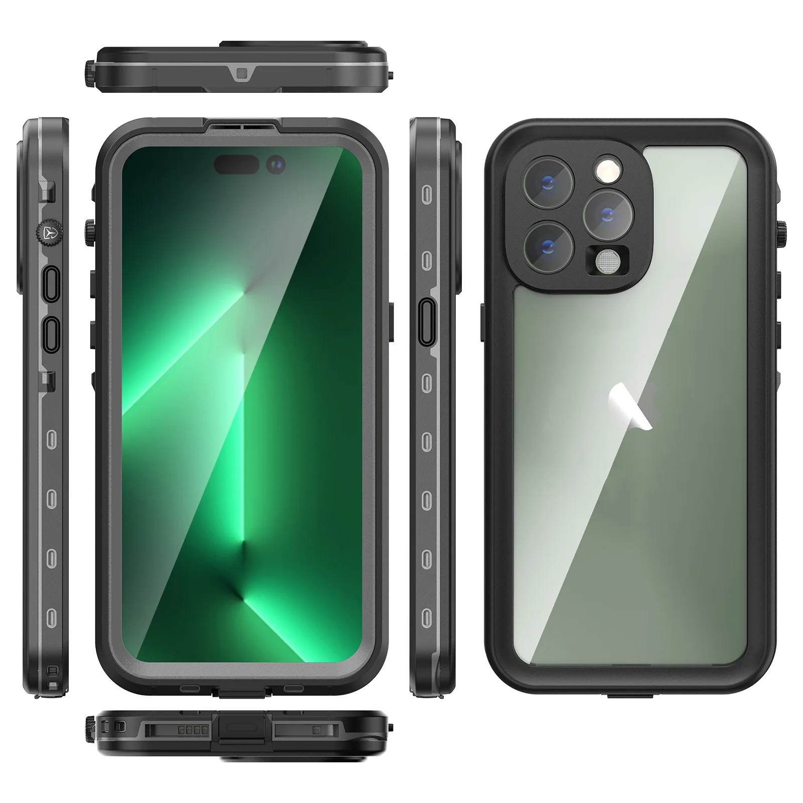 Redpepper IP68 Underwater Waterproof Case for iPhone 14 Pro Max 14 Plus 2M Drop Tested Shockproof Case For iPhone 13 Pro 12 11