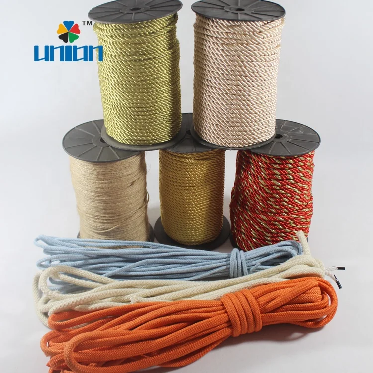 
High quality double braided cotton rope used for paper bag handle 