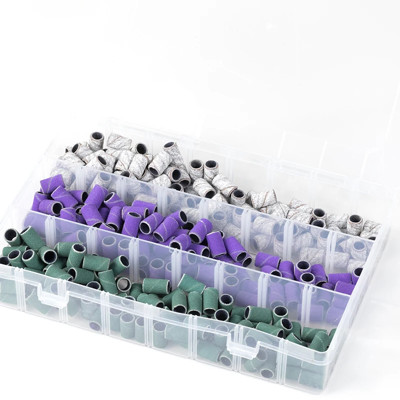 Wholesale Cheaper High Quality Zebra White Pink 150 240Grit 100pcs Per Bag Box Custom Manicure Electric Nail Drill Sanding Bands