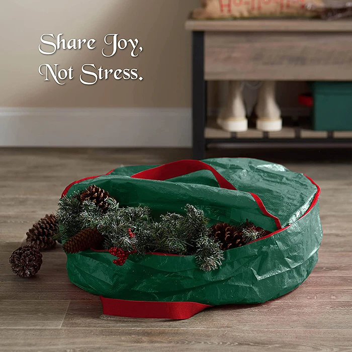 Christmas Storage Totes Wreath Storage Box Containers Dust Insects and Moisture Christmas Wreath Storage Round Circle Bag