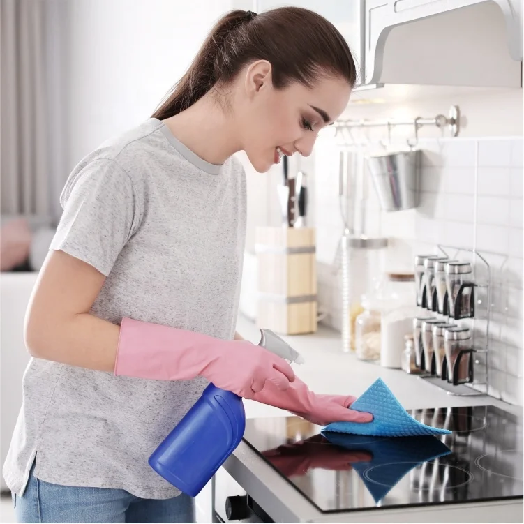 Reusable Manufacturer Heavy Duty Protective Cooking Household Rubber Washing Gloves For Dish Washing