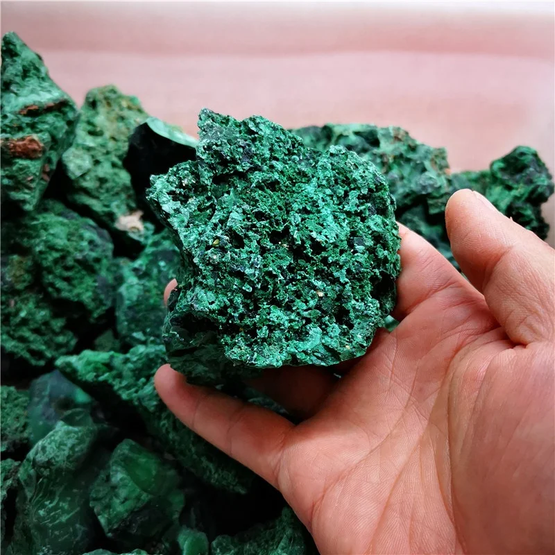 Натуральный зеленый малахитовый камень образцы руды необработанные необработанного кварцевого кристалла минеральные для продажи