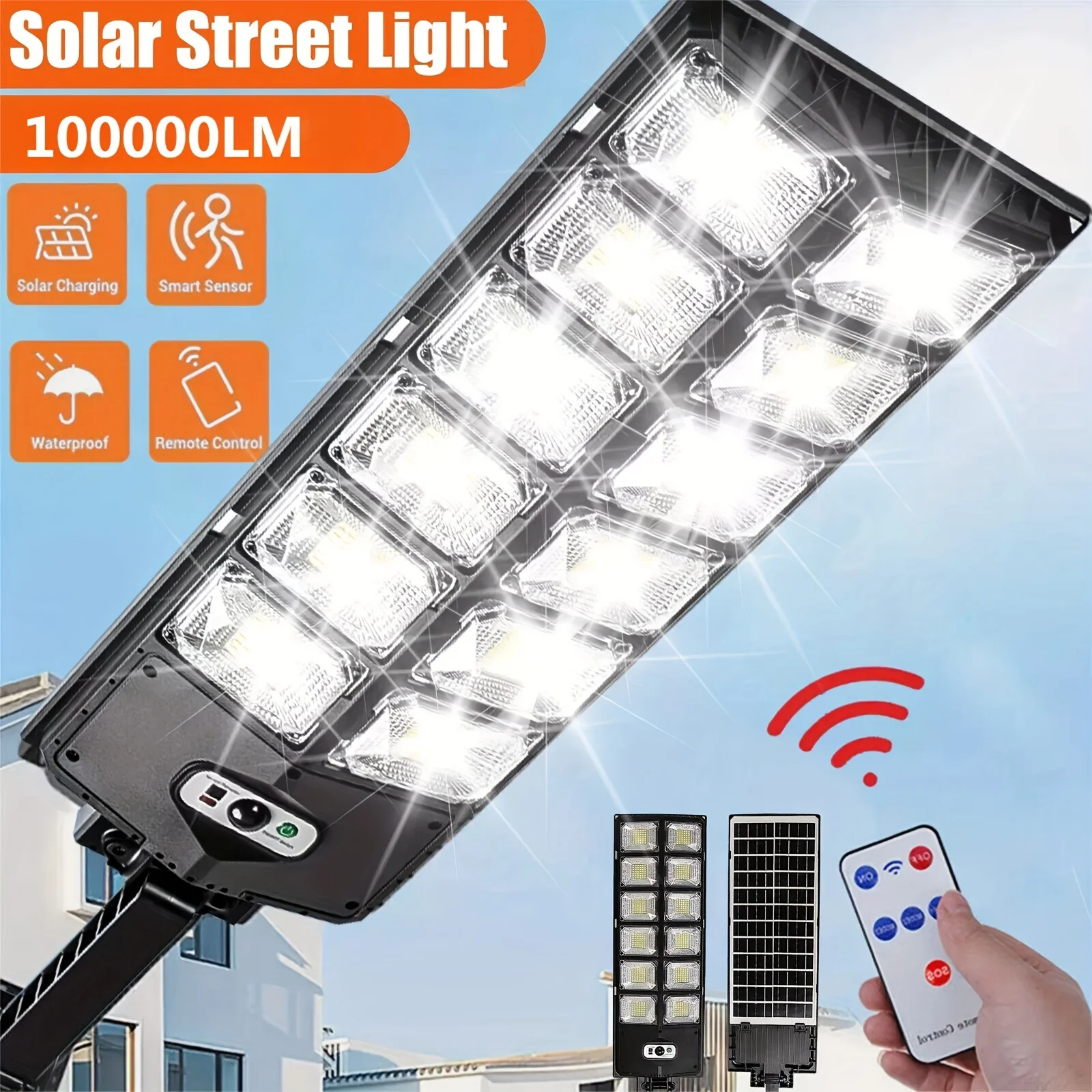 High Quality 120/168 Integrated Waterproof Motion Sensor Long Distance Led Outdoor Solar Street Light