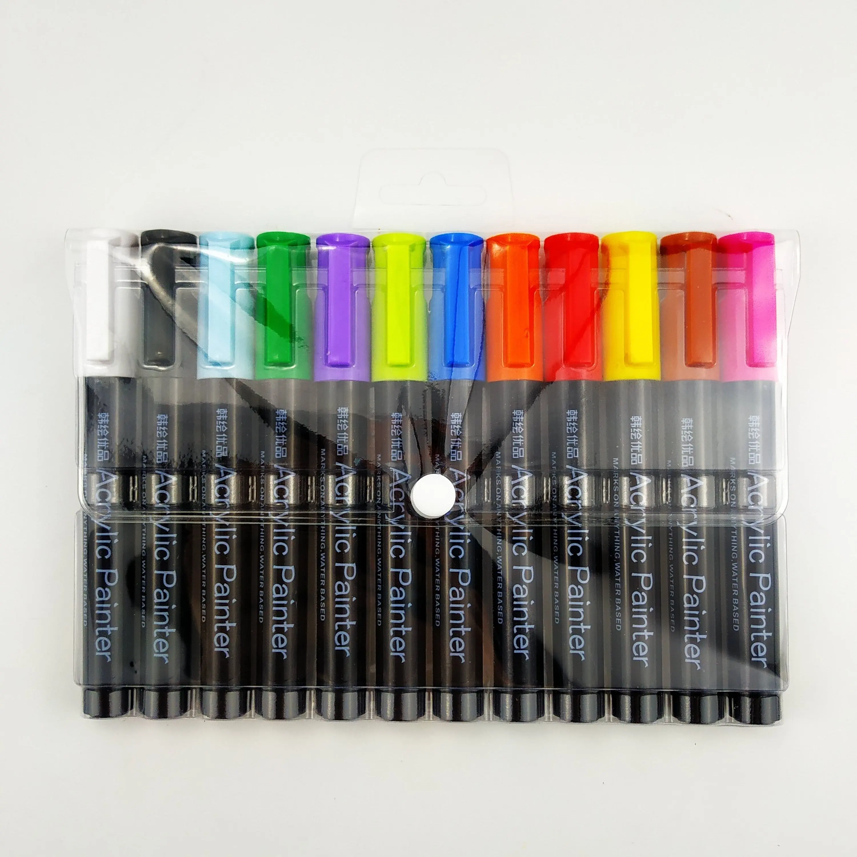 12 coclors Permanent DIY Craft Water Based Paint marker pen Bright Color Permanent Acrylic Paint Marker Pen