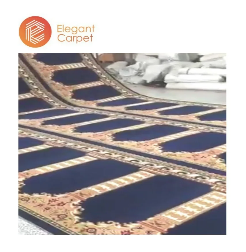Muslim wall to wall prayer carpet roll mosque karpet masjid