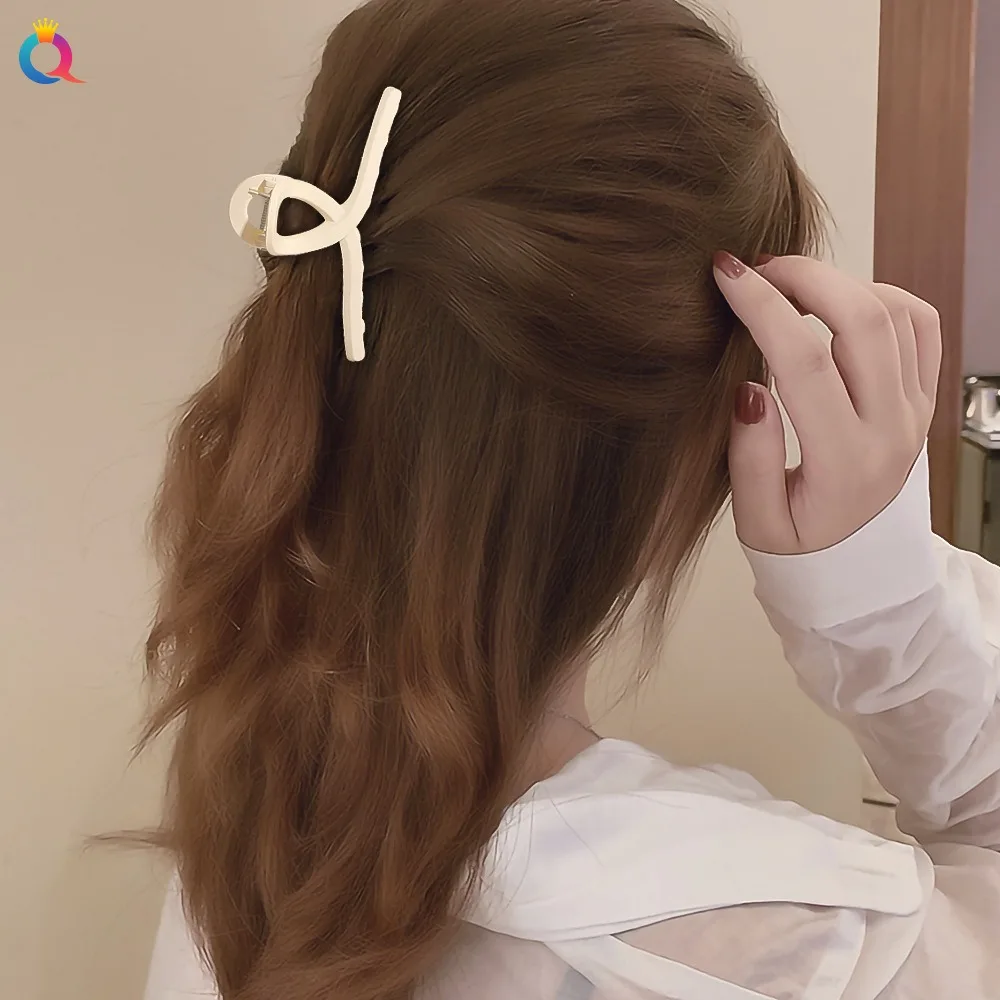 QIYUE Simple Fashion Big Hair Claw  High Quality Frosted Hair Claw clips Durable Colorful Hair Claw Wholesale