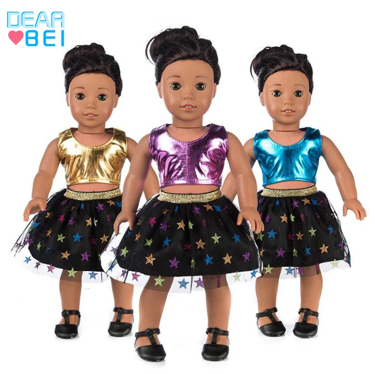2019 Горячая 18 дюймовая Американская Одежда для девочек, кружевная танцевальная юбка, европейский и американский стиль, Одежда для куклы