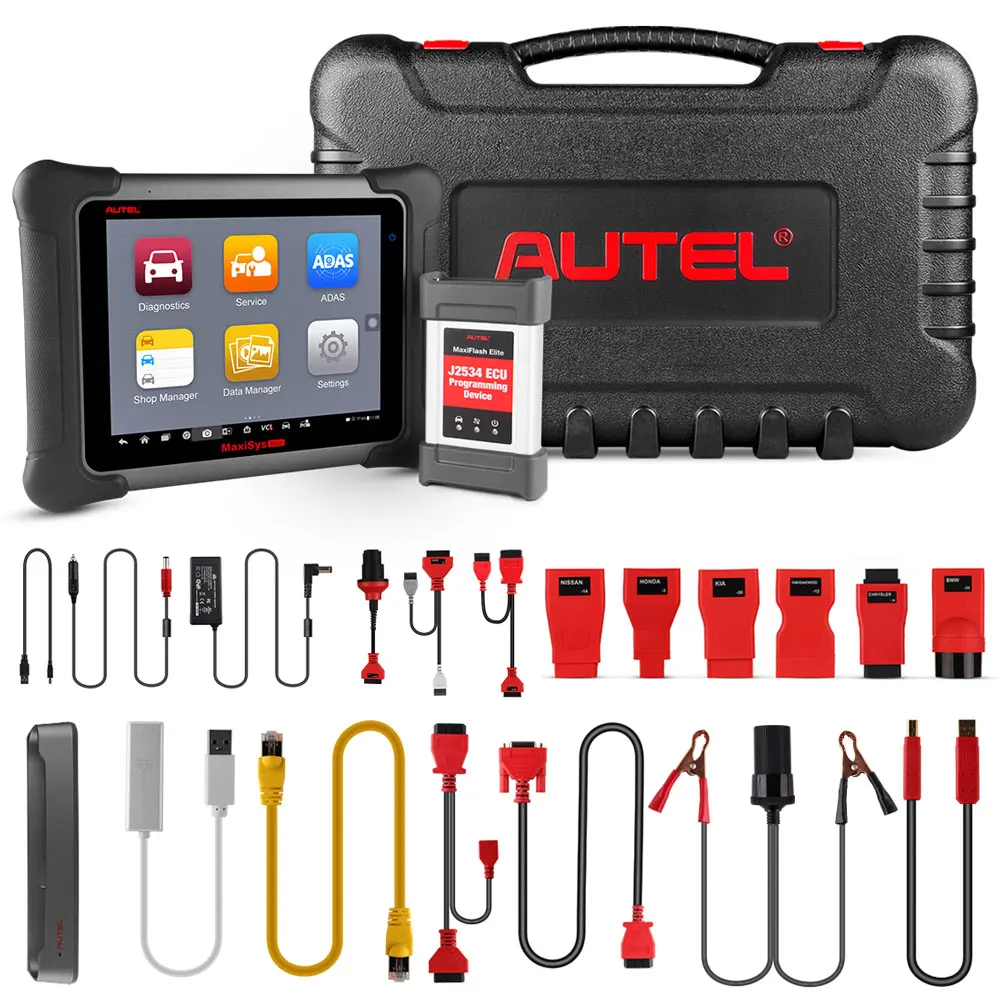 Оригинальный диагностический сканер Autel MaxiSys Elite OBD с J2534 ECU программирование бесплатное обновление