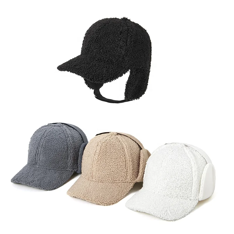 Autumn and Winter Hat Protect Ear Keep Warm Young woman Warm Cap With Ear Cold res Hatistant duck tongue Foldable and folda cap