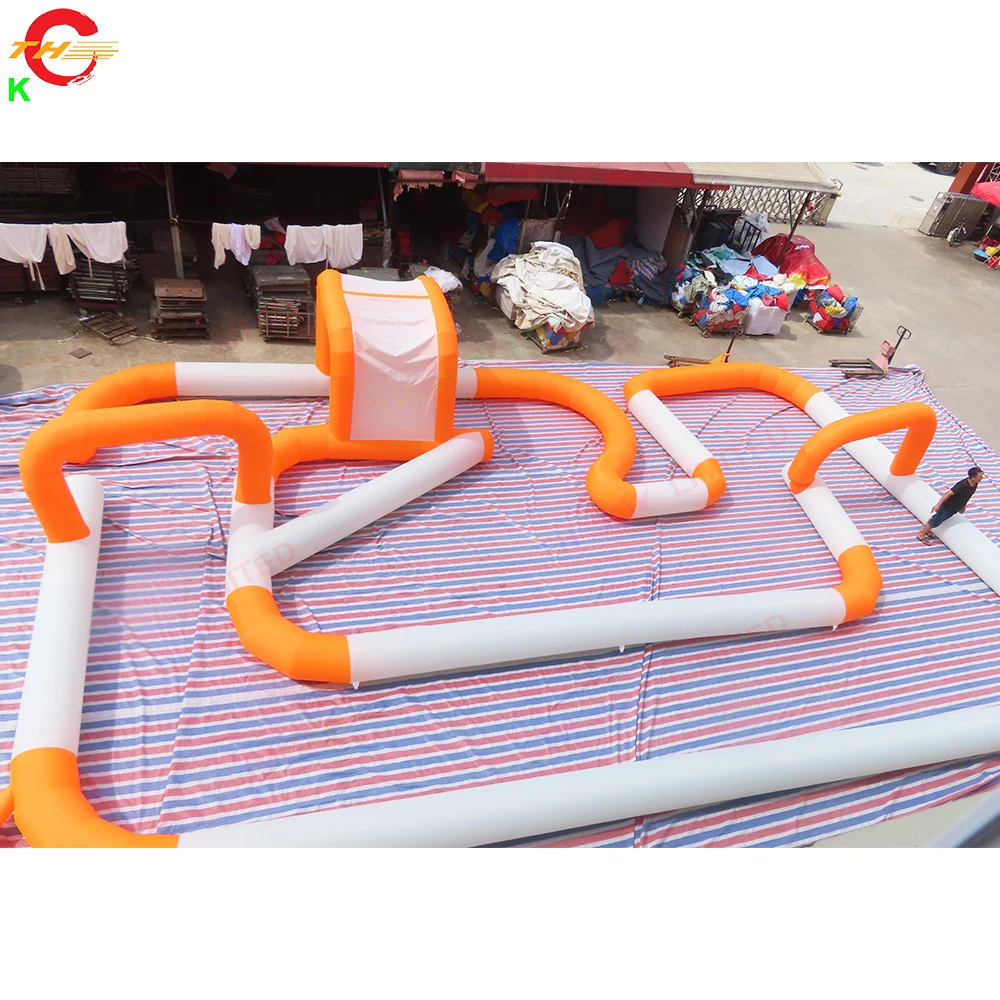 Premium 15x10m Orange Inflatable Air Track for Exciting Car Race Events with Free Shipping on  International