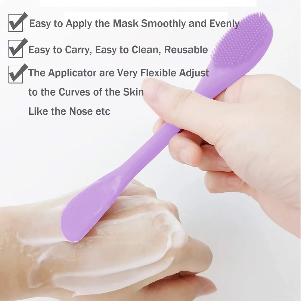 Custom Pink Gray Finger Cover Mini Massage Makeup Mask Exfoliating Cleanser Cleansing Face Wash Silicone Face Cleaning Brush