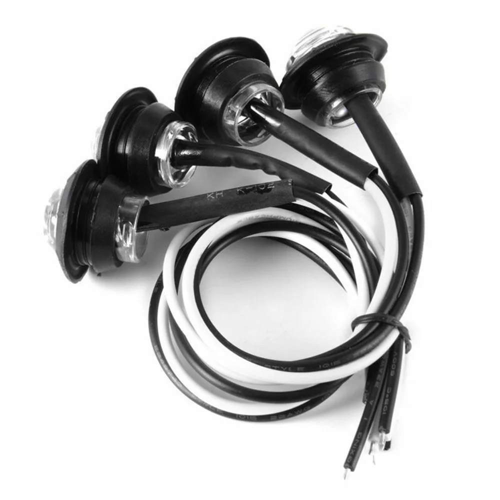  Водонепроницаемый Боковые указатели поворота Габаритные светодиодные 12V пуля лампы мини 3/4 