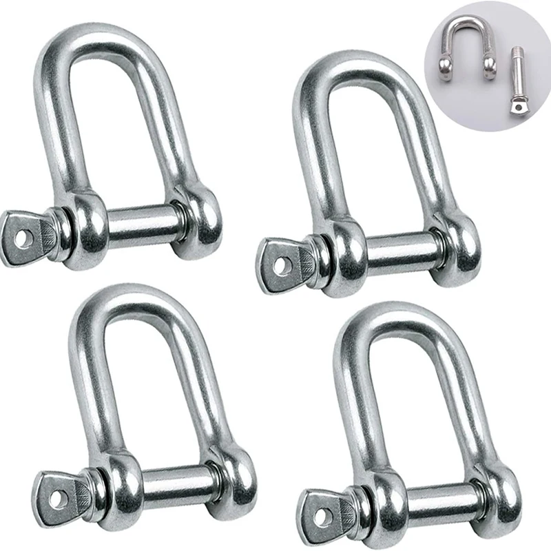 ANYUE manufactured G210 stainless steel shackle Forged Stainless Steel 304/316 Marine Anchor Lifting Chain D Shackles