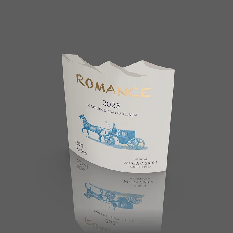 Custom 750ml  Premium Red Wine Bottle Labels  Gold Foil Logo Vodka Cocktail Private Label Custom Sticker Roll