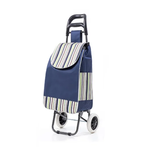 Fashion designers Model foldable shopping trolley canvas shopping cart supermarket foldable colorful handle carry carts