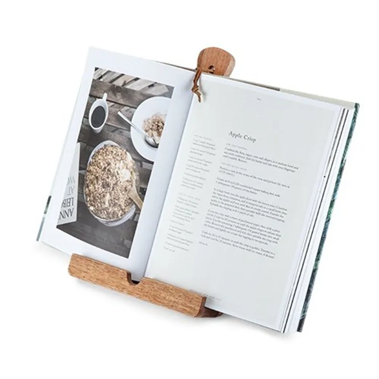 Top Selling Strong Portable Cookbook Office Document Bookstand Bamboo Wooden Book Stand Reading