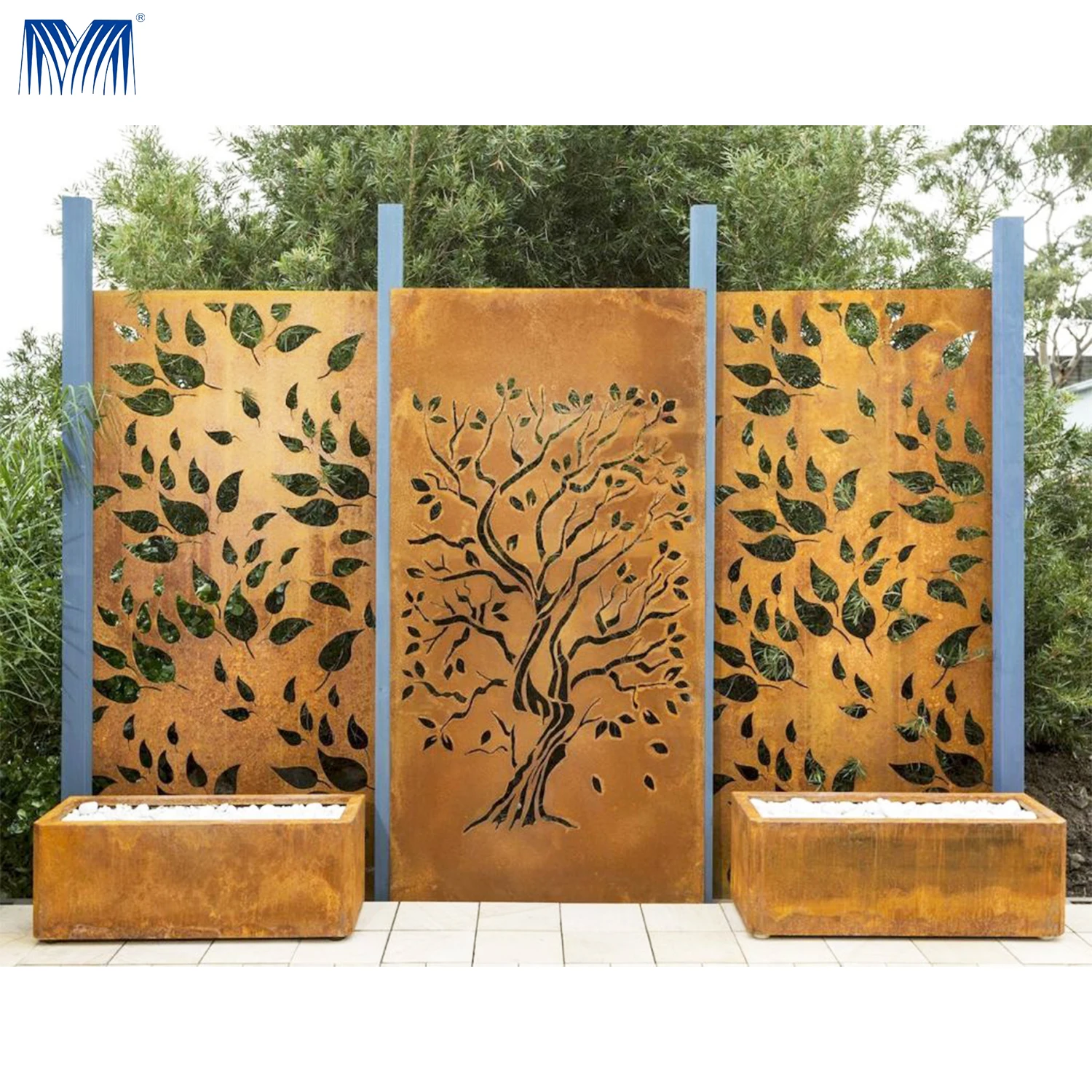 Garden privacy  iron panels double  luxury  home  decorative fencing balcon fence gates and fences for front yards